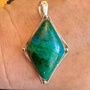 Mine Finds by Jay King Chrysocolla Malachite Pendant only - DTR
